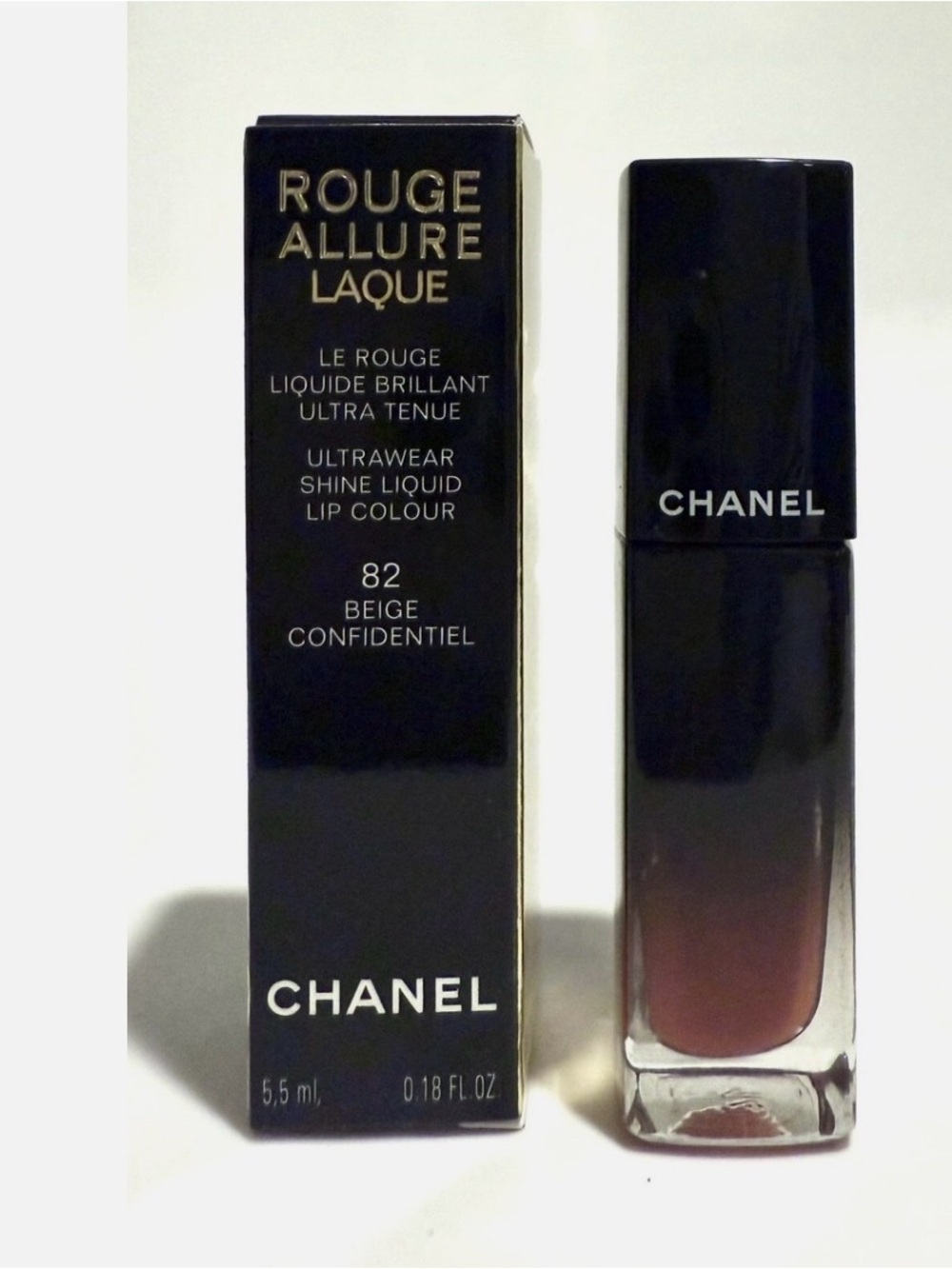 Chanel Rouge Allure Laque Liquid Lip Colour — 82 Beige Confidentiel NEW IN BOX